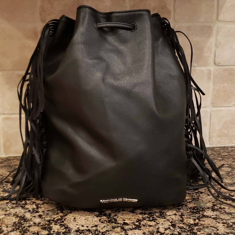 Victoria's Secret Black Fringed Backpack - Picture 5 of 5